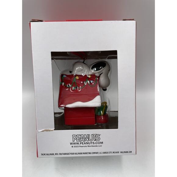 2024 Hallmark Peanuts Snoopy on Dog House Christmas Ornament New In Box - Picture 7 of 8
